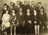Thompson in her youth (sitting on the far left of the front row)