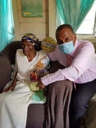 Mary Browne on her 104th birthday in 2020