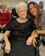 Maria Lacasse on her 110th birthday in 2023