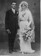 On wedding day in 1913