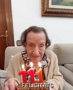 On her 111th birthday in 2024