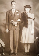 Chic Kennedy and his wife on their wedding day in 1942.