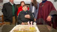 Nunez Olivera on his 113th birthday in 2017.