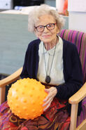 Sinclair (aged 109) at an exercise class in July 2019