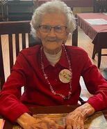 Mary Chesney on her 111th birthday in 2023.