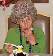 Marszalek on her 108th birthday in 2022