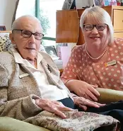 Aileen Kars on her 111th birthday in 2024