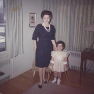 Giacopini in 1964 with her daughter, Dorene
