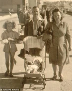 Ralph with his wife Phyllis and his daughters Brenda and Christine in Bridlington in 1947