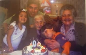 Constante on her 100th birthday with relatives in 2007.