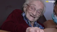 Yvonne Roussey in October 2020, aged 107.