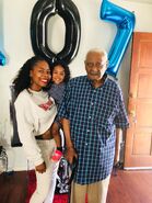 Randall on his 105th birthday in 2018 (claimed 107th)