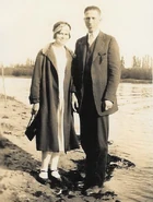 Elisabeth Kimoff (aged 22) with her husband Slavcho in 1927