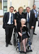 Dollinger with family members during her 2003 trip to Austria.