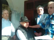 Ciocan2000s.jpg (129 KB) Ilie Ciocan (center) at the age of 100.