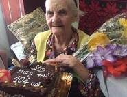 Paladia Noja on her 104th birthday in 2019