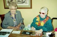 Eunice Sanborn (right) in March 2008 at the age of 111.