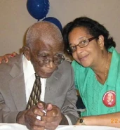 On his 112th birthday in 2012.