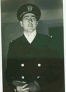 Wouk (age mid 20s-early 30s) during his World War 2 service between 1942 and 1946.