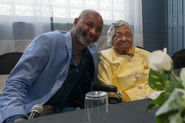On her 108th birthday in 2019, with her grandson Nathaniel Rouse.
