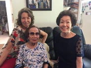 Papa children.png (915 KB) Papa (with glasses on, age 107) with her daughters Candy Colayco, left, and Josette Kier, right sometime in September of 2020.