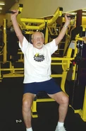 Smith (aged 105) working out at the gym.