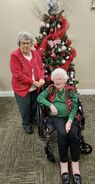 Ransopher (aged 110; almost 111) with her daughter Jane on 22 December 2023