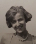 Black and white photograph of Randon as a young woman.