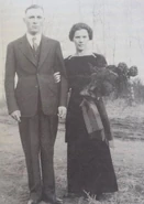 Reg and Mime Westcott on their wedding day at the Casselman farm in Lauder on 11 November 1936.