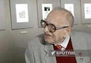 Boris (age 107) on November 14, 2007 at one of his art exhibitions.