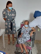 Francisca Mangonez Martinez1.jpg (615 KB) Mangonez Martinez at the age of 110, being vaccinated against Covid-19.