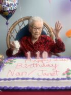 Janet Luscombe on her 110th birthday.