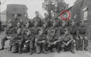 Donald Rose, circled, and other training solders in 1939 when he joined the Queen's Royal Regiment in Guildford.