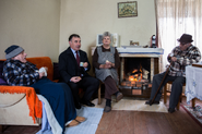 Albano (aged 108) with his brother Alberto (aged 106), his sister-in-laiw Palmira (aged 85) and Emidio Sousa, the mayor of Santa Maria da Feira in March 2018