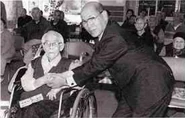 Haya Kurogi on her 106th birthday in 2003.