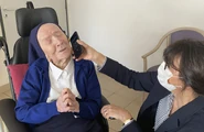 Randon on a phone call on her 117th birthday in February 2021.