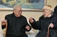 Aged 99, with his older brother Ma Shihong in 2014