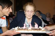 Eugenie Peyrieux on her 110th birthday in 2013.