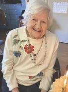 Emma Kmet on her 109th birthday in 2024