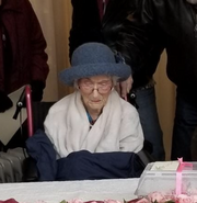 Ceccarelli (aged 115), the day before her 116th birthday on 4 February 2024