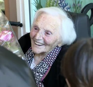 Demorgny on her 111th birthday in 2024