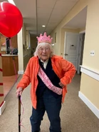 Johnson on her 108th birthday in 2021