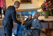 ROverton107.jpg (51 KB) Richard Overton (aged 107) meeting President Barack Obama.