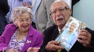 Sciacaluga with his wife Maribel on his 100th birthday celebration