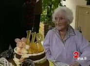 Calment on her 118th birthday in 1993.