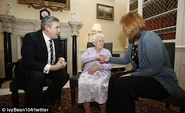 Ivy Bean3.jpg (39 KB) Ivy Bean (aged 104) with the Prime Minister Gordon Brown and his wife Sarah in Downing Street early in 2010