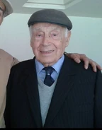 Santibanez on his 107th birthday in 2018