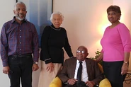 Hill (second from right) with his family in 2016
