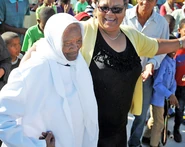 Nora de Kock on her claimed 106th birthday in 2016.