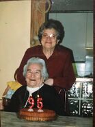 Benegas on her 95th birthday in 2002